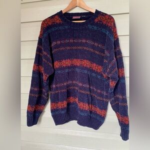 JANTZEN SPORT vintage 90s soft acrylic knit sweater cozy preppy grunge crew L/XL